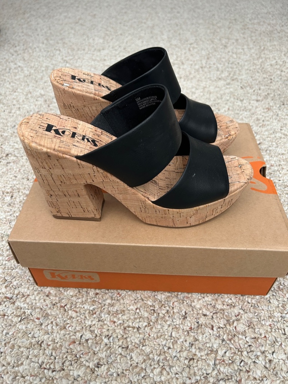 Kork-Ease Black Double Band Cork Slide Mule - Women's - Picture 2 of 5